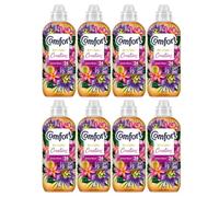 Comfort Passion Bloom Fabric Conditioner 780ml 26 Wash Floral Fabric Softener for Soft Smooth & Fresh Laundry (Pack of 8)