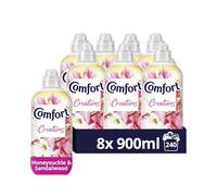 Comfort Creations Honeysuckle & Sandalwood Fabric Conditioner 240 washes - Stay Fresh technology Softener (8 x 900 mL)