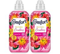 Comfort Perfume Creations Tropical Lily Fabric Conditioner Softener with Motion-Activated Fragrance Technology 100 Days of Freshness 30 washes (900 ml) (Pack of 2)