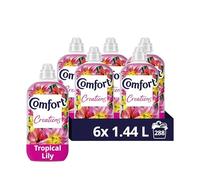 Comfort Perfume Creations Tropical Lily Fabric Conditioner Softener with Motion-Activated Fragrance Technology 100 Days of Freshness 48 washes(1.44 L) - Case pack of 6