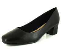 Comfort Plus Carly Ladies Black Wide Fitting Court Shoes, Size: 8