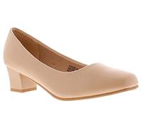 Comfort Plus Carly Womens Court Shoes with Heels Perfect for Work Occasion wear or Evenings Out on The Town - Stylish and a Comfortable Ladies Shoes Nude 6 UK