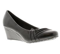 Comfort Plus Cortez Pu Womens Wedges Black 5 UK