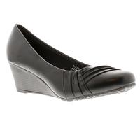 Comfort Plus Cortez Pu Womens Wedges Black 7 UK