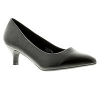 Comfort Plus Texas Womens Black Con Heels Court Shoes, Size: 3