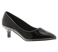 Comfort Plus Texas Womens Court Shoes Black Patent 5 UK