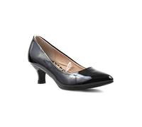 Comfort Plus Womens Wide Fit Patent Court Shoe - Size 8 UK - Black
