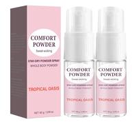 Comfort Powder,Intimate Deodorant for Women,Anti Chafing Deodorant,Body and Feet,for Fighting Scratches on Inner Thighs, Intimate Zones Private Areas,Against Moisture,Friction and Odour (2pcs)