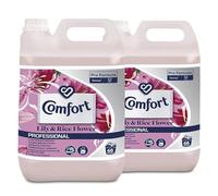 Comfort Pro Fabric Conditioner, Lily & Riceflower, Long-Lasting Freshness, Softness, Silk Protein, Biodegradable, 2 x 5
