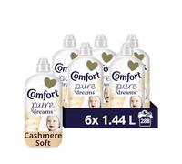 Comfort Pure Dreams Cashmere Soft Fabric Conditioner Dermatologist-Recommended Gentle Next to Sensitive Skin 48 washes(1.44 L) - Case pack of 6