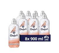 Comfort Pure Dreams Cashmere Soft Sensitive Fabric Conditioner dermatologically tested fabric softener gentle next to sensitive skin 30 washes (900 ml) - Multipack of 8