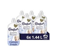Comfort Pure Dreams Cotton Fresh Fabric Conditioner Dermatologist-Recommended Gentle Next to Sensitive Skin 48 washes(1.44 L) - Case pack of 6