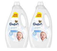 Comfort Pure Fabric Conditioner 100 Wash Hypoallergenic Concentrated Laundry Softener for Sensitive Skin & Baby Clothes (Pack of 2)