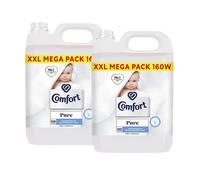 Comfort Pure Fabric Conditioner XXL Mega Pack Fabric Softener Washing Liquid, Hypoallergenic and Dermatologically Tested Suitable for Sensitive Skin,