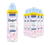 Comfort Pure Scent Booster Heaven Scent Laundry Elixir (192 Washes) Heavenly fragrance of white musk and patchouli, up to 10x more freshness, bead-infused, safe for sensitive skin, 736ml Pack of 6