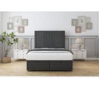 Comfort Royal Graphite Dumfries Ottoman Bed With Mattress With 54" Floor Standing Headboard 3' Single