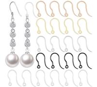Comfort Safety Non-Allergenic Plastic Earring Hooks, Ear Wire Anti Allergy Hooks, Earring Findings for Sensitive Ears, DIY Jewelry Making (5-in-1)