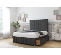 Comfort Sara Graphite Dumfries Divan Bed Base 4 Drawers - 26" Strutted & 12" Footboard 5' King