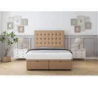 Comfort Savannah Latte Dumfries Ottoman Bed Base With 26" Strutted Headboard 6' Super King