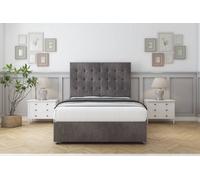 Comfort Savannah Slate Naples Divan Bed Set 2 Drawers Foot-End - 54" Floor Standing 6' Super King
