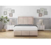 Comfort Savoy Sand Naples Divan Bed Set 2 Drawers Left Side - 54" Floor Standing & 12" Footboard 4'6 Double