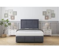 Comfort Savoy Steel Plush Divan Bed Set 2 Drawers Left Side - 54" Floor Standing & 12" Footboard 2'6 Small Single