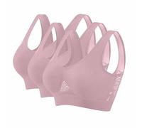 Comfort Seamless Sport Bra with Removable Pads for Womens UK Ladies Sleep Yoga Bralette Leisure Stretch Sports Vest Wide Straps Value Multipack