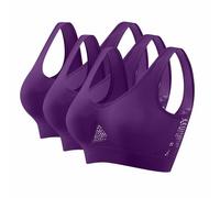 Comfort Seamless Sport Bra with Removable Pads for Womens UK Ladies Sleep Yoga Bralette Leisure Stretch Sports Vest Wide Straps Value Multipack