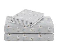 Comfort Spaces 100% Cotton Sheet Set Breathable, Lightweight, Soft with 14" Elastic Pocket Fits up to 16" Mattress, All Season Cozy Bedding, Matching Pillow Case, King Lama Multi 4 Piece