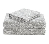 Comfort Spaces 144TC Cotton Sheet Set Breathable, Lightweight, Soft with Elastic Deep Pocket, Modern All Season Cozy Bedding, Matching Pillow Case, King, Paisley Multi 4 Piece