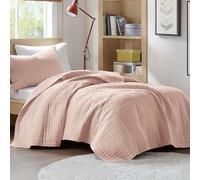 Comfort Spaces All Season, Lightweight, Coverlet Bedspread Bedding, Matching Shams, Fabric, Blush, Quilt Twin/Twin XL(66"x90")