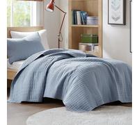 Comfort Spaces All Season, Lightweight, Coverlet Bedspread Bedding, Matching Shams, Microfiber, Blue, Quilt Twin/Twin XL(66"x90")