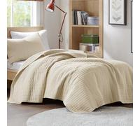 Comfort Spaces All Season, Lightweight, Coverlet Bedspread Bedding, Matching Shams, Microfiber, Ivory, Twin/Twin XL(66"x90")