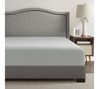 Comfort Spaces Coolmax Moisture Wicking Fitted Sheet ONLY Super Soft, Fade Resistant, All Elastic Deep Pocket Fits Up to 16" Mattress - Warm Weather Cooling Sheets for Night Sweats, Twin, Grey