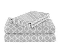 Comfort Spaces Coolmax Moisture Wicking Sheet Set Soft, Fade Resistant, All Elastic Deep Pocket Fits Up to 16" Mattress - Warm Weather Cooling Sheets for Night Sweats, Cal King, Charcoal, 4 Piece