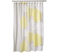 Comfort Spaces Enya Bathroom Shower Curtain Floral Printed Cute Chic Polyester Fabric Bath Curtains, 72"x72", Yellow/Grey