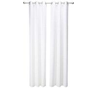 Comfort Spaces Grasscloth Room Darkening Window Curtain Pair / 2 Pieces Panels Grommet Top Energy Efficient Saving Drapes for Living Room Bedroom and Dorm, 40" W x 95" L, White