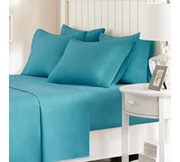 Comfort Spaces Microfiber Set 14" Deep Pocket, Wrinkle Resistant All Around Elastic-Year-Round Cozy Bedding Sheet, Matching Pillow Cases, Queen, Teal (CS20-0130)