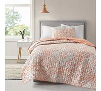 Comfort Spaces All Season, Lightweight, Coverlet Bedspread Bedding, Matching Shams, Microfiber, Gloria Coral, Twin/Twin XL (66 in x 90 in)
