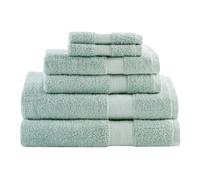 Comfort Spaces Turkish Bathroom Towel Set 6 Piece Luxury Bath Towel Set 2 Hand Towel for Bathroom 2 Washcloth 2 Large Bath Towel Sets Long Staple Soft Quick Dry Towel Set Seafoam Green
