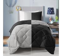 Comfort Spaces Lightweight All Season Down Alternative Cozy Bedding, Sham, Polyester, Black/Grey, Twin/Twin XL(66"x90")