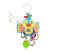 Comfort Stroller Toy for Babies, Crib Hanging Plush Doll, Soft Teether and Rattle Colorful Design for Soothing Teething Comfort Ideal for Baby Playtime and On-the-Go Entertainment 3.54*9.84in