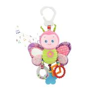Comfort Stroller Toy for Babies, Crib Hanging Plush Doll, Soft Teether and Rattle Colorful Design for Soothing Teething Comfort Ideal for Baby Playtime and On-the-Go Entertainment 3.54*9.84in