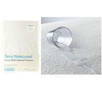 Comfort-Style Soft Extra Deep Terry WATERPROOF Mattress Protector ~ Anti Bacterial Mattress Topper All UK Sizes (KING (150 x 200 + 30 cm))