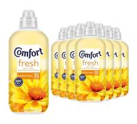 Comfort Sunshiny Days Fabric Conditioner 31 Washes 930ml Fabric Softener Washing Liquid, Long Lasting Freshness and Softness with Stay Fresh Technology for 100 Days, 8 Pack