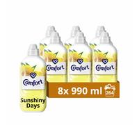 Comfort Sunshiny Days Fabric Conditioner with Stay Fresh technology for 100 days of freshness + fragrance* 8x 990 ml (264 washes)