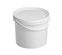 Comfort Time White Plastic Bucket Tub Storage Container with Lid and Handle (5L)