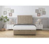 Comfort Tokyo Almond Coniston Ottoman Bed With Mattress With 54" Floor Standing Headboard 3' Single