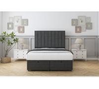Comfort Tokyo Graphite Dumfries Ottoman Bed With Mattress With 54" Floor Standing Headboard 3' Single