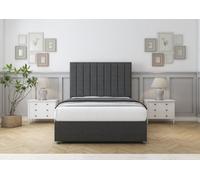 Comfort Tokyo Graphite Tweed Divan Bed With Mattress 2 Drawers Foot-End - 26" Strutted 6' Super King